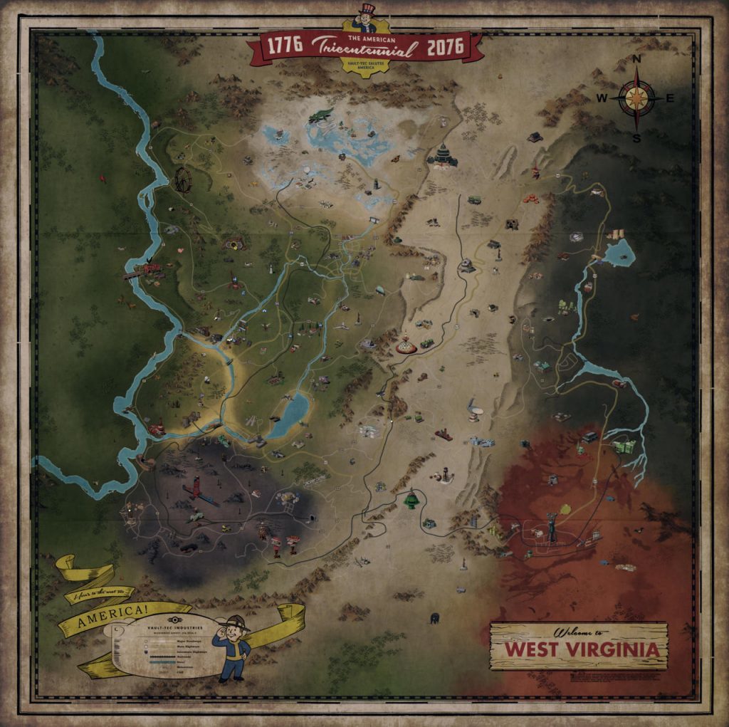 Fallout 76 Mappa